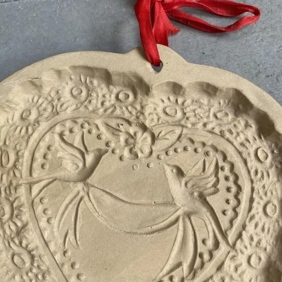 VTG Brown Bag Cookie Art Mold 1984-5 Heart Doves Wedding Birds Ann Gingerbread - Picture 11 of 12